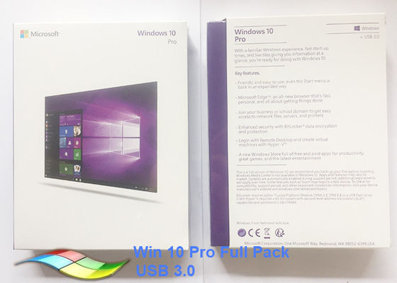 Trung Quốc Ngôn ngữ toàn cầu Windows 10 Pro Nhà máy của Microsoft Bịt kín Khóa sản phẩm FPP Phiên bản USB3.0 Kích hoạt trực tuyến nhà cung cấp
