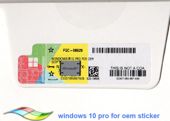 Trung Quốc Genuine Windows 10 Professional 64 Bit Hệ thống Windows 10 Sản phẩm Key Sticker nhà cung cấp