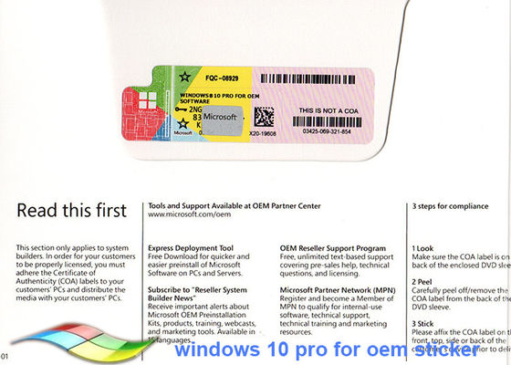Trung Quốc Windows 10 Pro COA Sticker Phiên bản đầy đủ Hệ thống 64bit Kích hoạt Trực tuyến nhà cung cấp