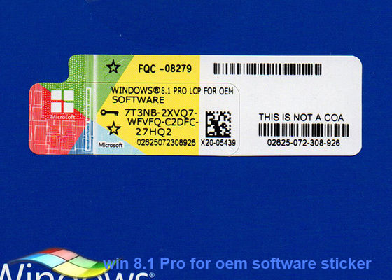 Trung Quốc Microsoft Windows 8,1 Phiên bản đầy đủ FQC-08279, Windows Coa Sticker nhà cung cấp