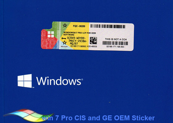 Trung Quốc Sản phẩm chính Windows 7 Professional 64 Bit Dành cho Máy tính bảng / Mã sản phẩm Máy tính nhà cung cấp