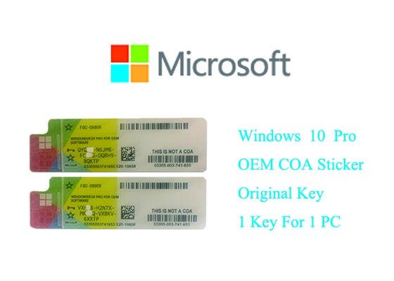Trung Quốc Microsoft windows 10 mã khóa sản phẩm gốc 100% Trực tuyến gốc Kích hoạt đa ngôn ngữ Nhãn dán giấy phép Windows 10 Pro nhà cung cấp