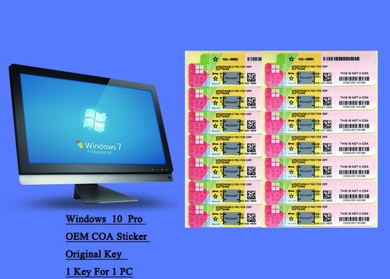 Trung Quốc Windows 10 Pro Ý COA Sticker Kích hoạt trực tuyến chính hãng tùy chỉnh FQC nhà cung cấp