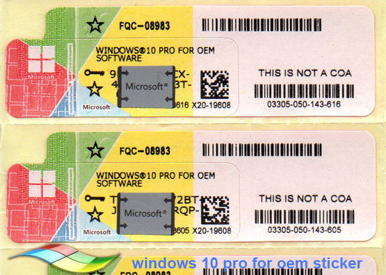 Trung Quốc 100% Gốc Windows Original Pro 10 COA Sticker Online Kích hoạt FQC-08983 nhà cung cấp