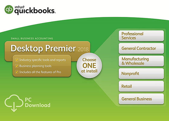 Trung Quốc 100% bản chính của QuickBooks Desktop 2017 Premier 2018 với Người dùng Ấn bản Công nghiệp 5 nhà cung cấp