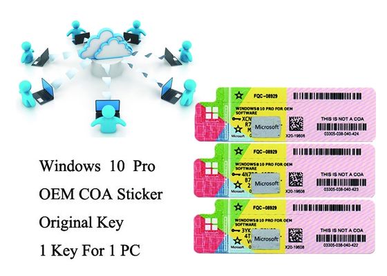 Trung Quốc Authentic Windows 10 Product Key Hệ điều hành 32bit / 64bit COA X20 Phiên bản đầy đủ nhà cung cấp