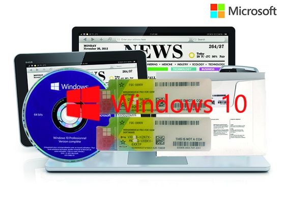 Trung Quốc Hệ thống 64bit / 32bit tùy chọn Hệ điều hành chính hãng Windows 10 Pro COA Sticker Online Activation nhà cung cấp